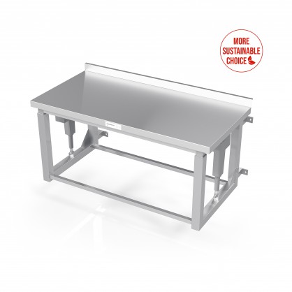 Elektrisch höhenverstellbarer Wandtisch mit Rahmen für abnehmbarem Grundboden